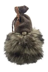 4" Furry Felt Gnome with Tied Hat, Det Gamle Apotek