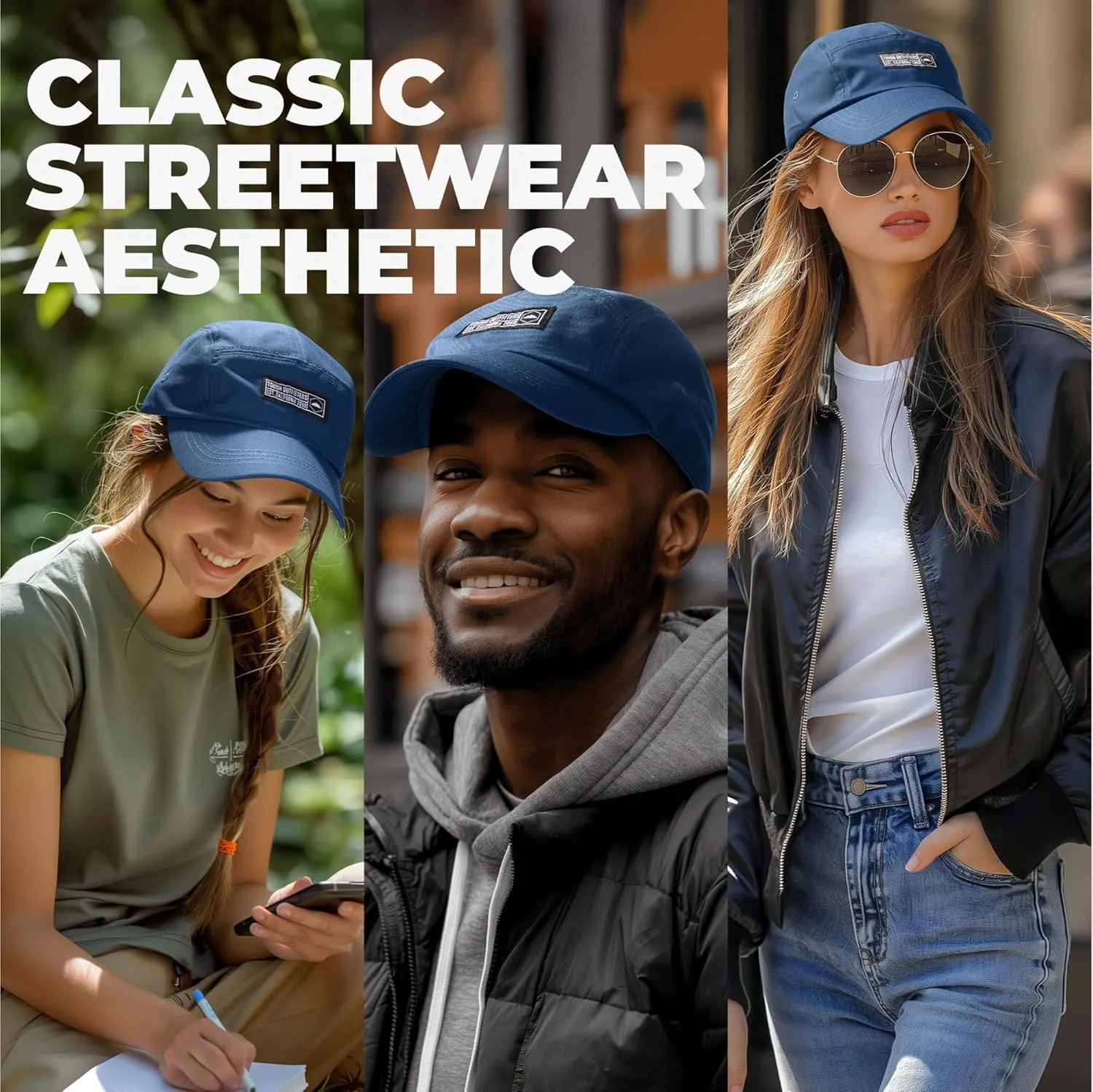 5 Panel Hat for Men - Stylish Baseball Cap, Camp Hat for Women, Casual Trucker Hat & Stylish Running Hat for Sun Protection