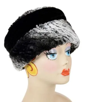 Ana Cloche Hat Style - Luxury Faux Fur in Smouldering Sequoia