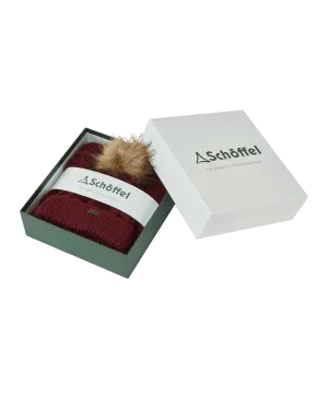 Bakewell Hat And Scarf Set - Boxed - Damson