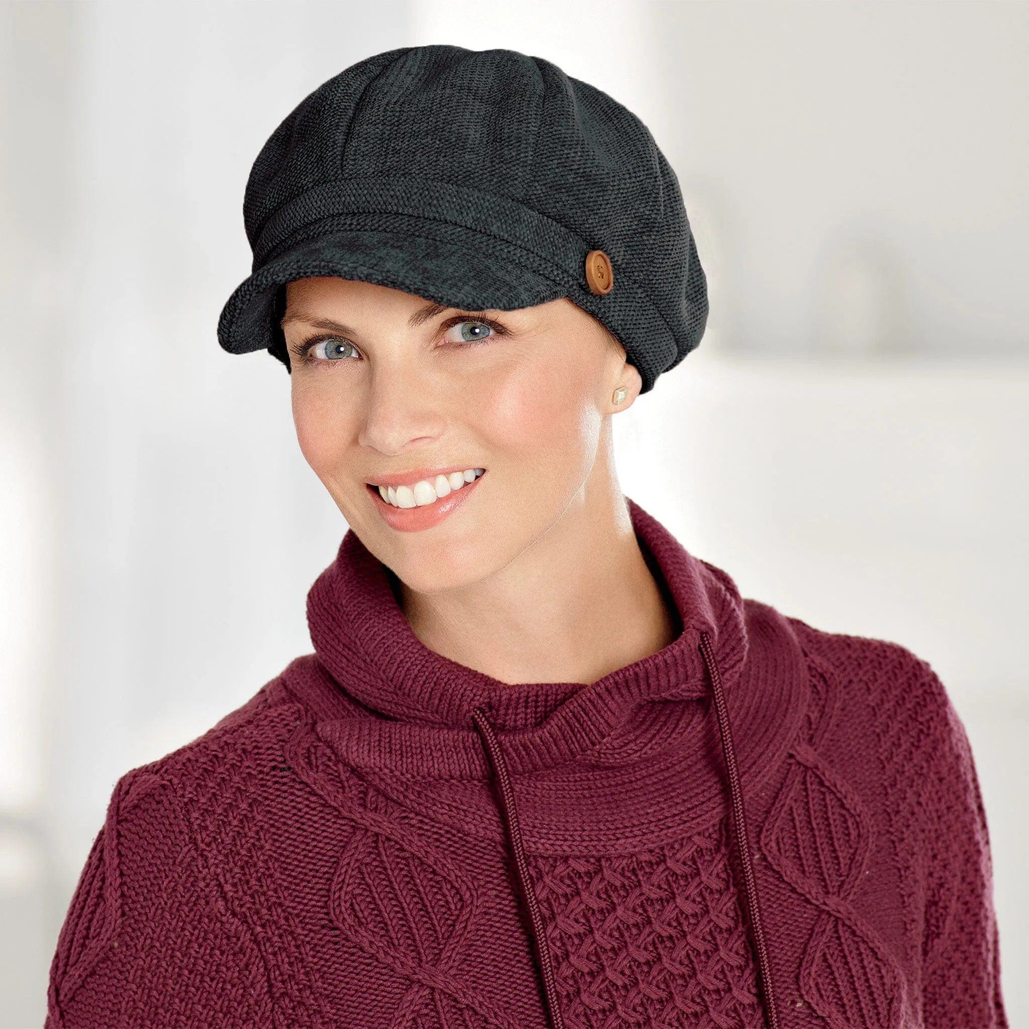 Classic Chenille Newsboy Cap
