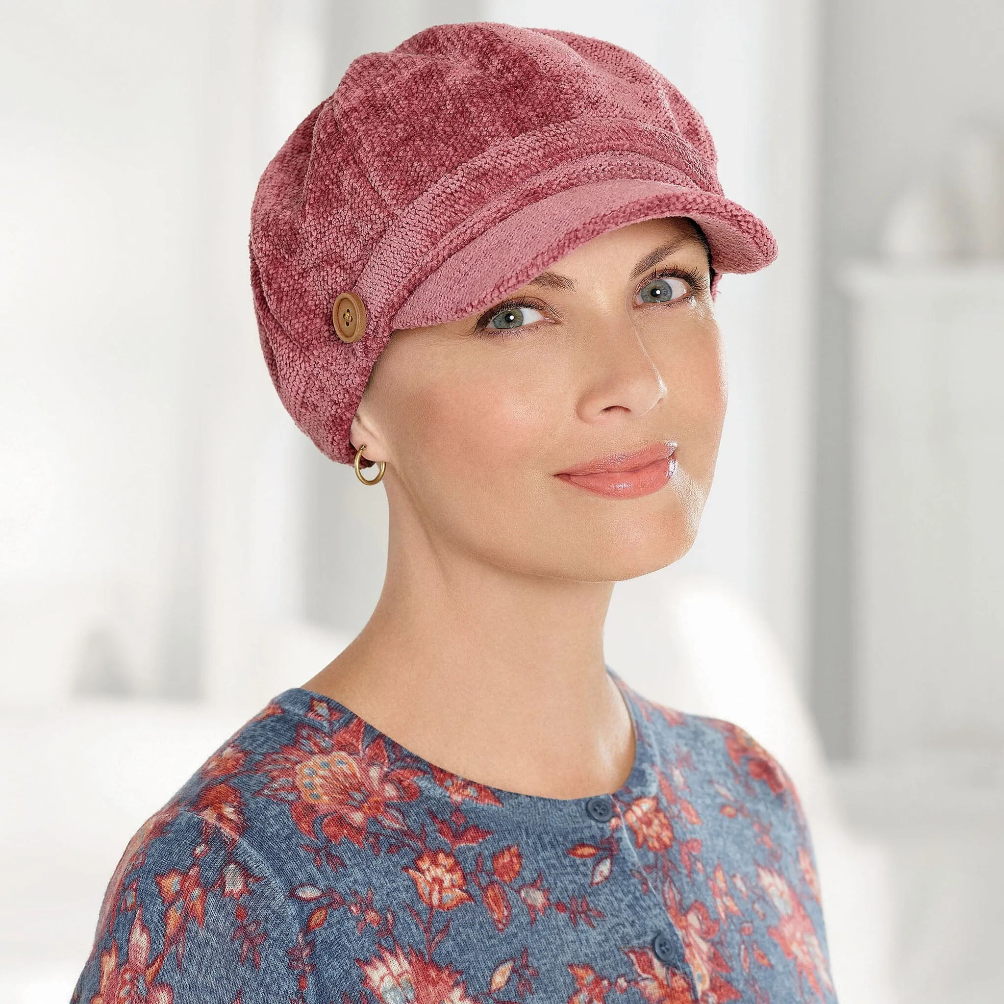 Classic Chenille Newsboy Cap