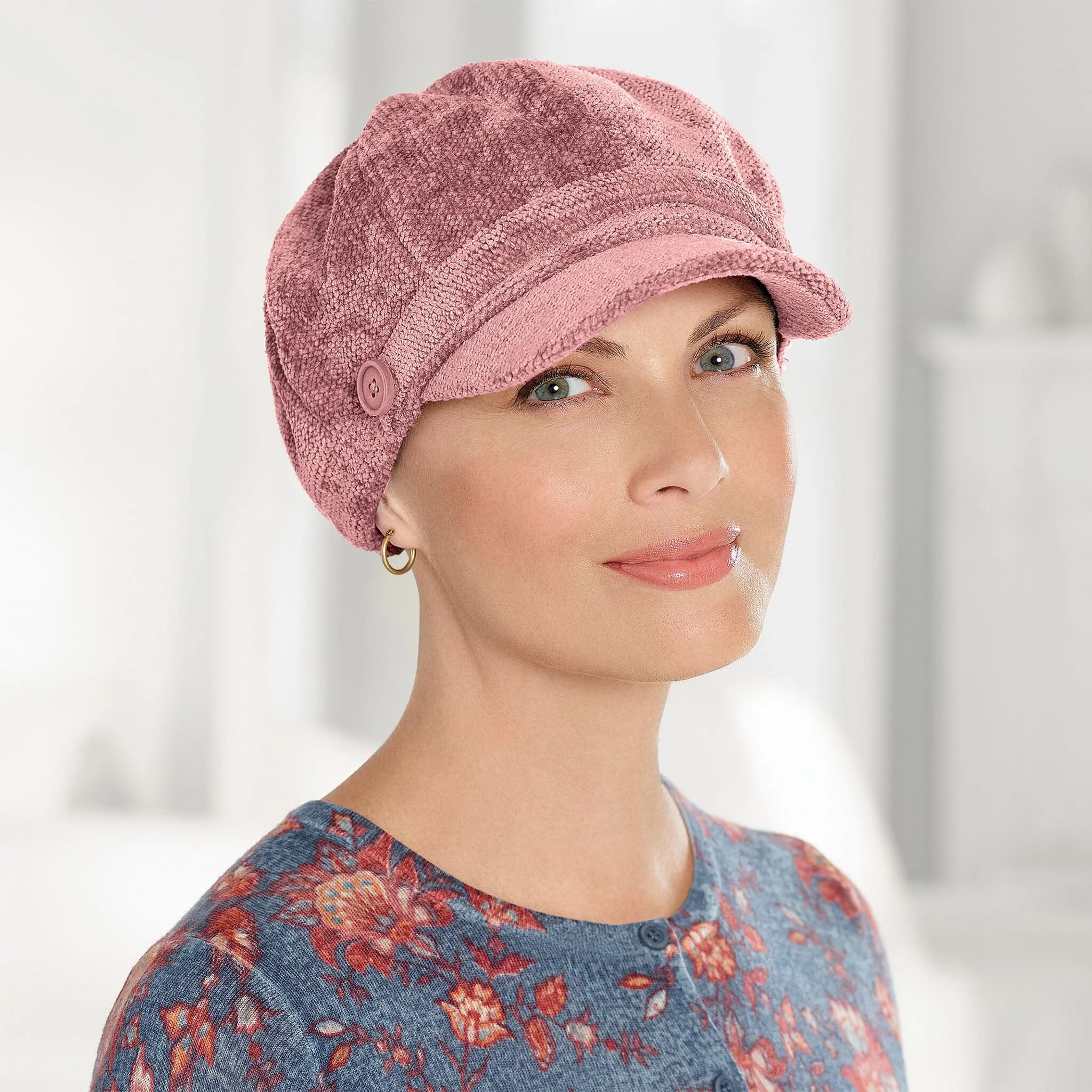 Classic Chenille Newsboy Cap