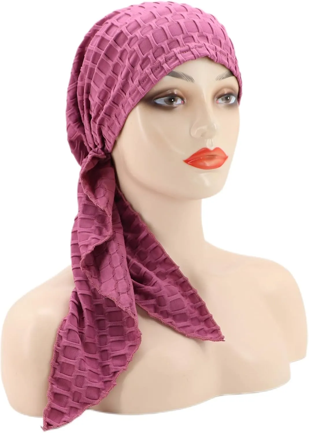Coolwife Womens Chemo Cancer Turbans Cap Pre-Tied Hair Cover Wrap Hats Sleep Scarf Headwrap