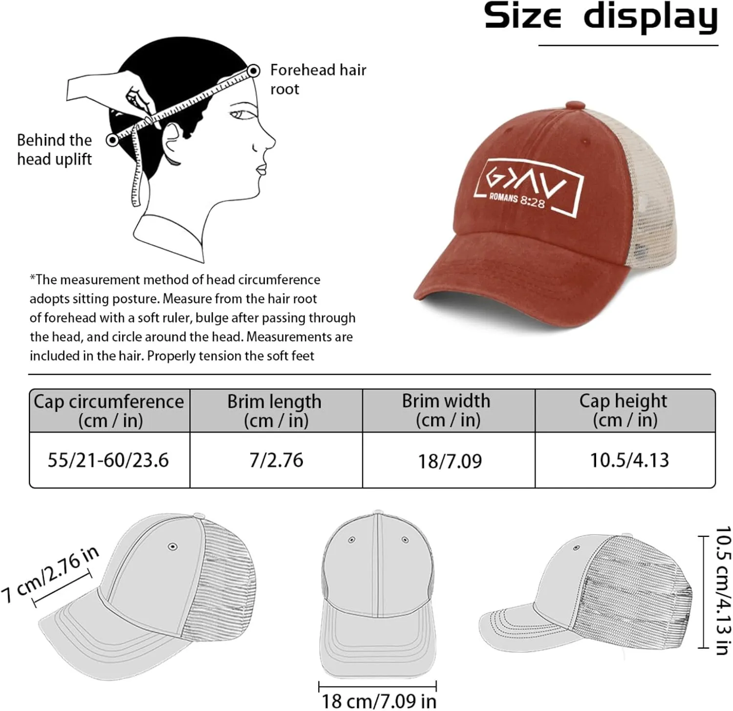 Dad Hat God is Greater Than The Highs and Lows Hat Trucker Hat Women Trendy Mesh Cap for Summer