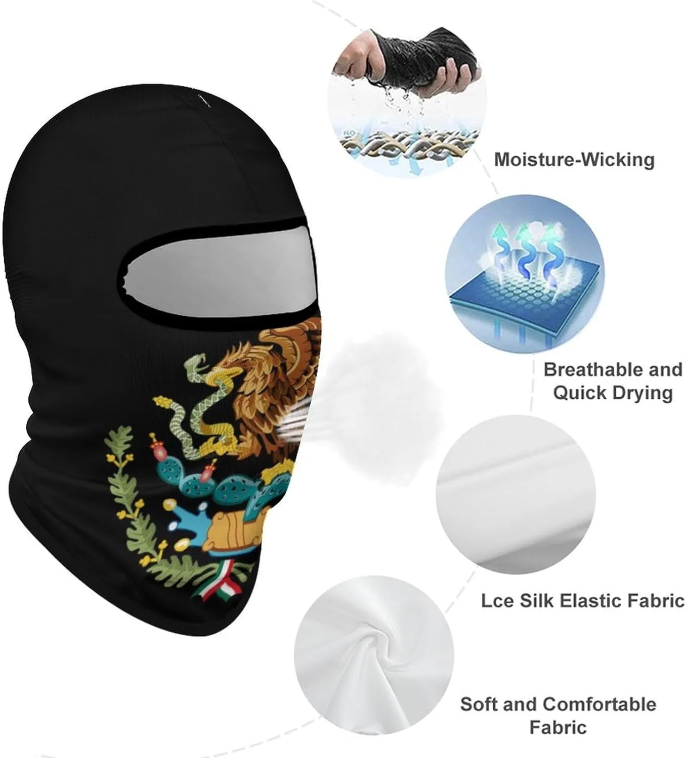 Fashion Ski Mask Balaclava Long Neck Cover Windproof Motorcycle Face Mask Scarf Neck Gaiter Headwrap
