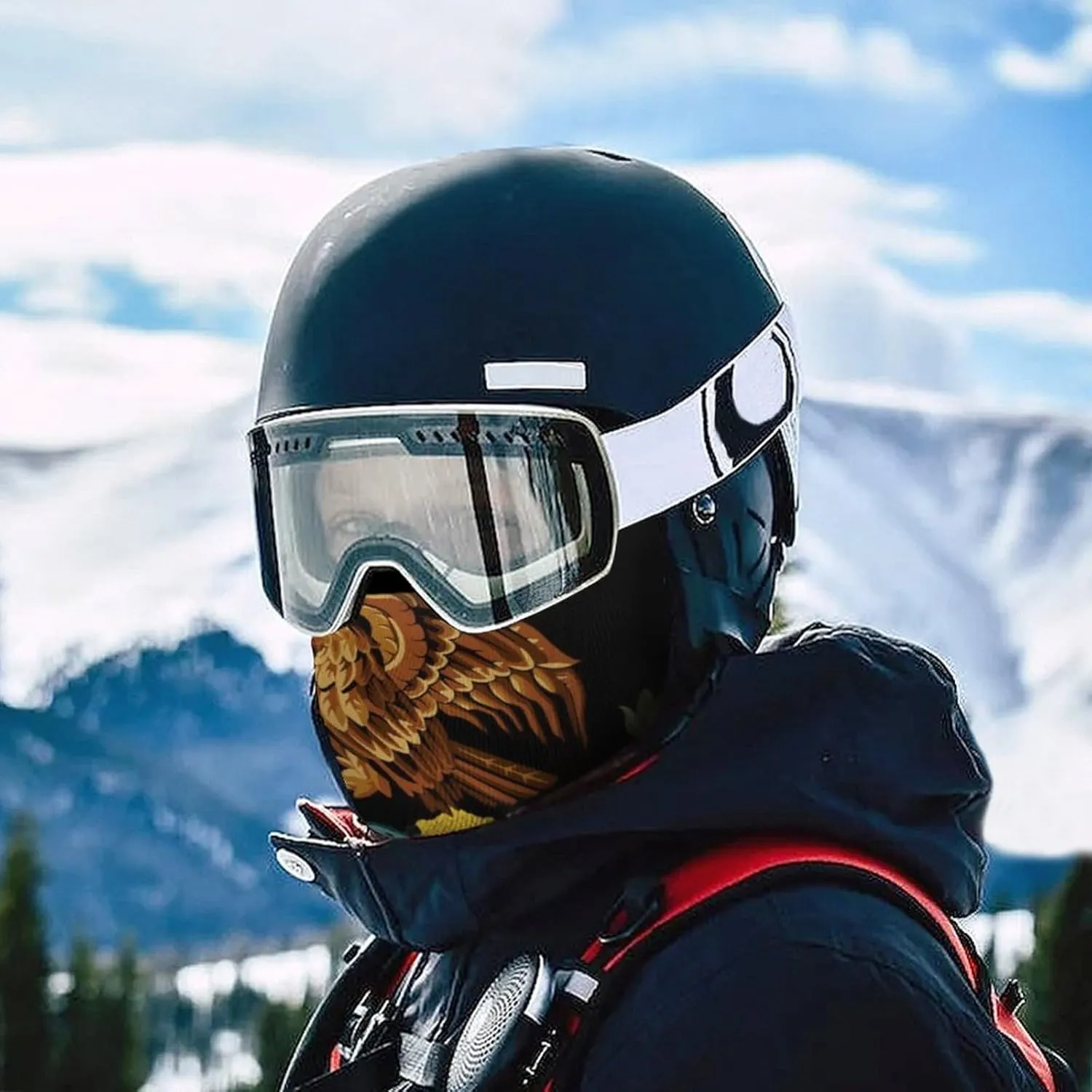 Fashion Ski Mask Balaclava Long Neck Cover Windproof Motorcycle Face Mask Scarf Neck Gaiter Headwrap