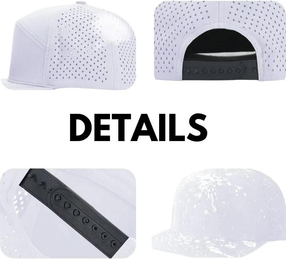 FASHIXD Mesh Snapback Cap for Men Flat Brim Baseball Cap Breathable Golf Hat Adujustable