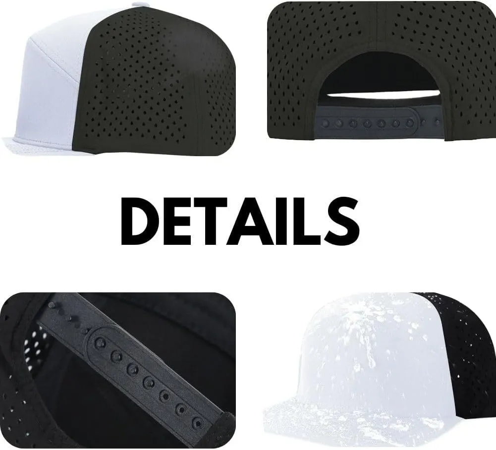 FASHIXD Mesh Snapback Cap for Men Flat Brim Baseball Cap Breathable Golf Hat Adujustable