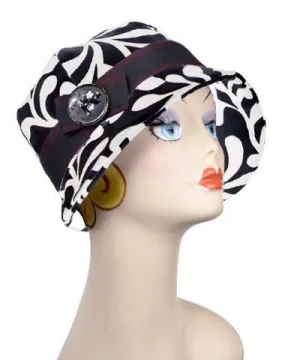 Grace Cloche Style Hat - Black Pepper Paisley