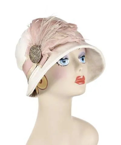 Grace Cloche Style Hat - Linen in Seashell