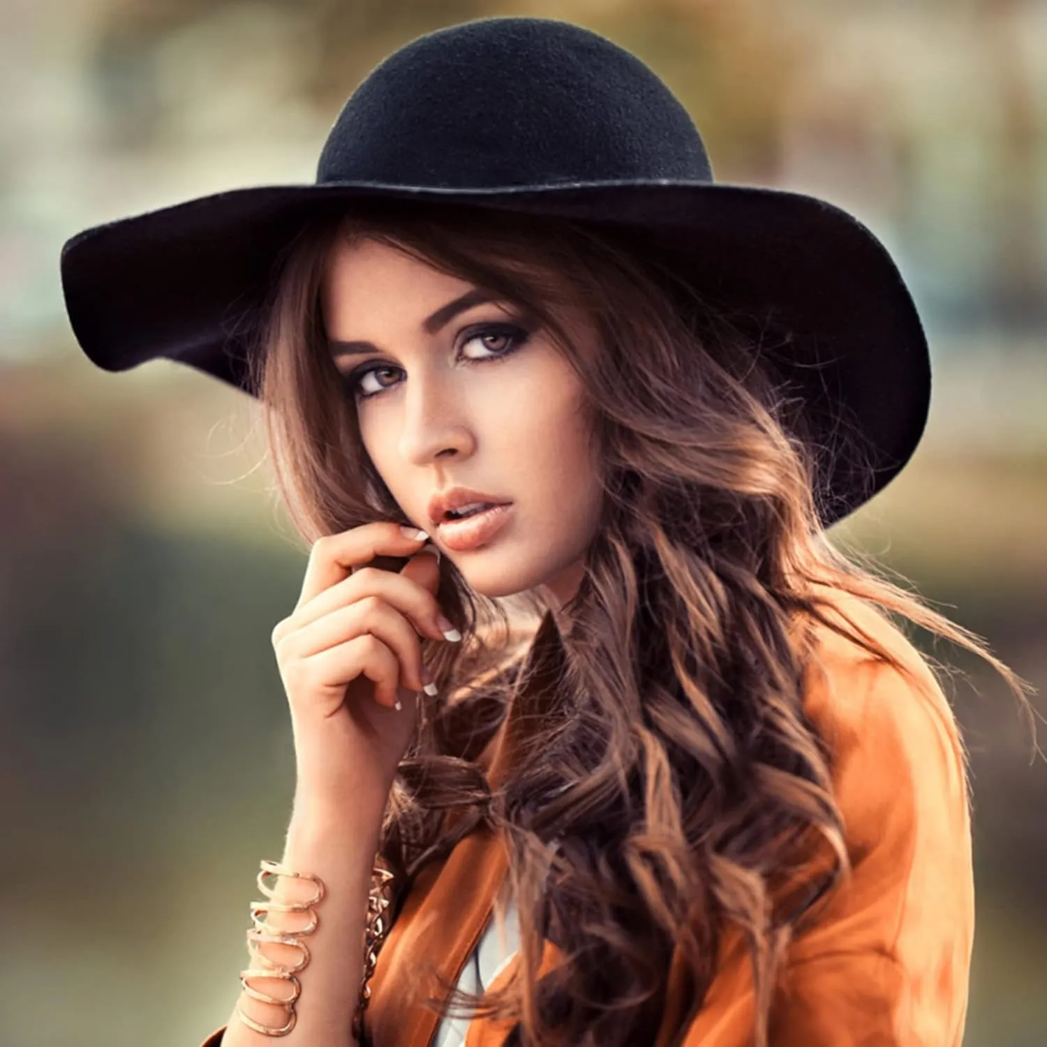 IZUS Floppy Fedora with Bowknot Decor for Women Retro Cloche Crown Felt Hat Ladies Wide Brim Bowler Hat Medium