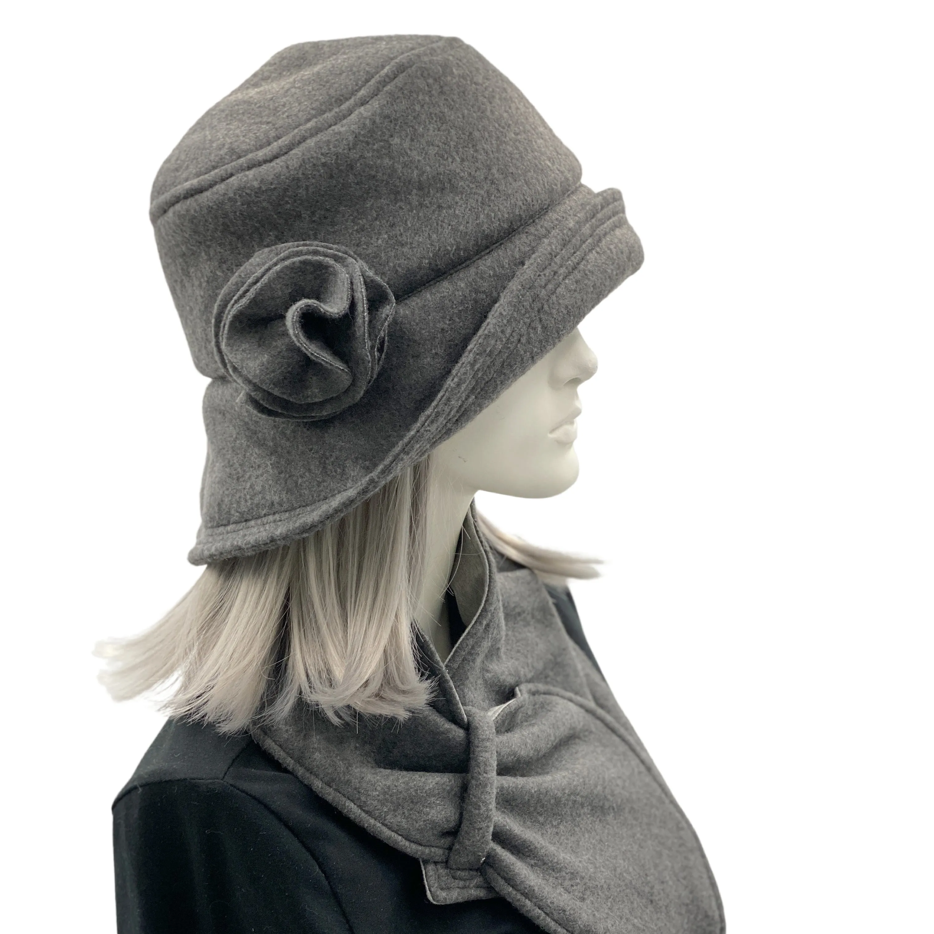 Ladies Winter Fleece Hat | The Eleanor Cloche
