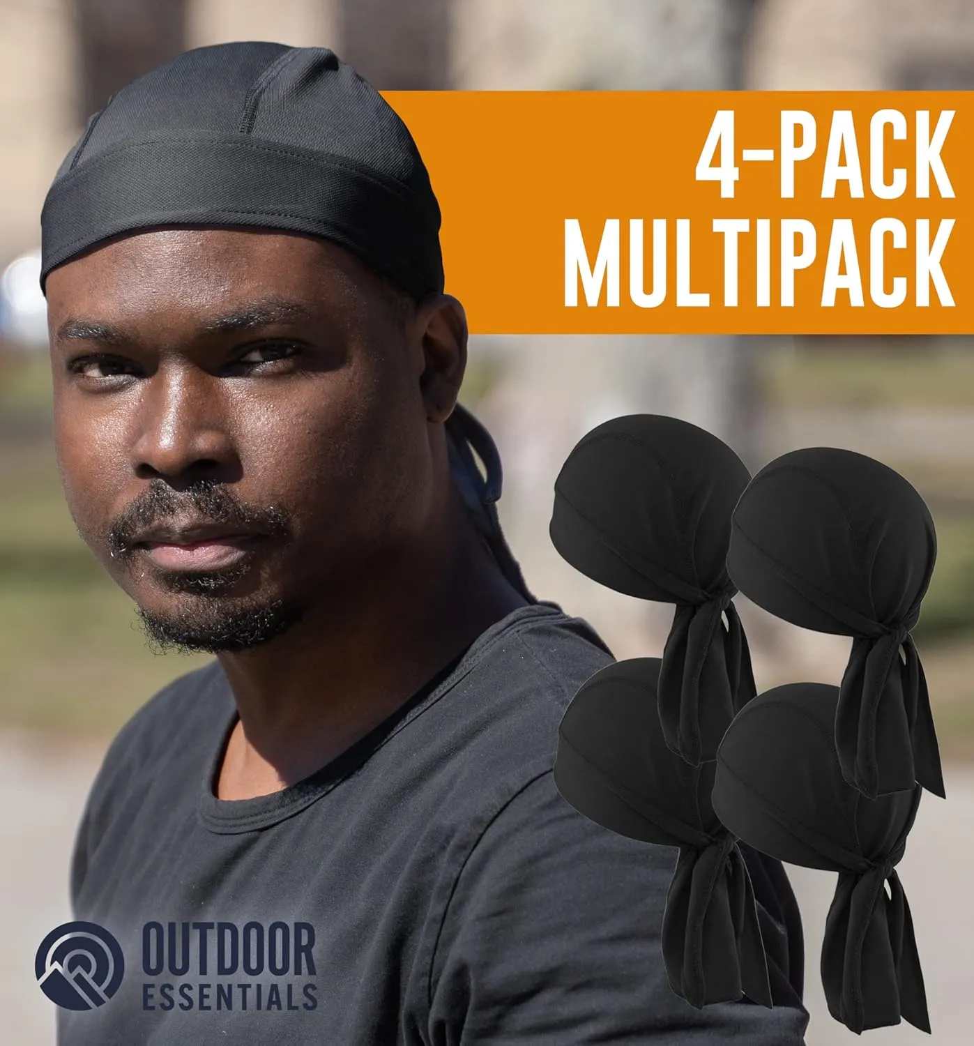 OutdoorEssentials Cooling Helmet Liner - Motorcycle Headwraps for Men - Do Rag Bandanas for Men - Bandana Skull Cap Biker Cap