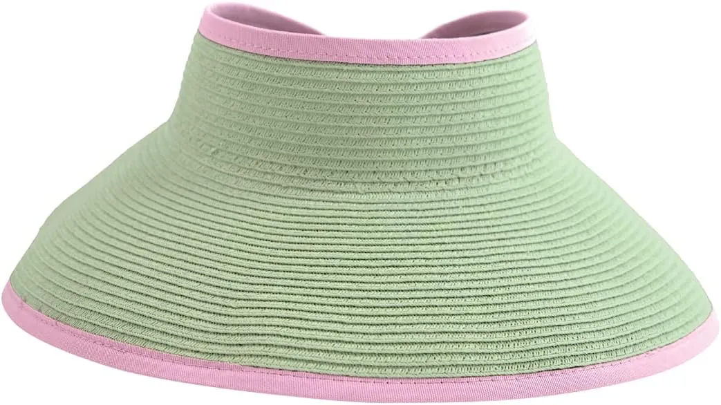San Diego Hat Co. Women's One Size Ultrabraid Visor with Ribbon Binding, and Sweatband