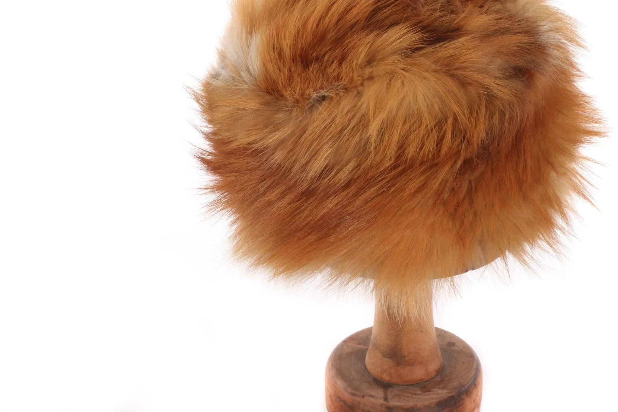 Vintage Fox Fur Hat 56.5cm Size M