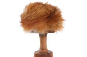 Vintage Fox Fur Hat 56.5cm Size M