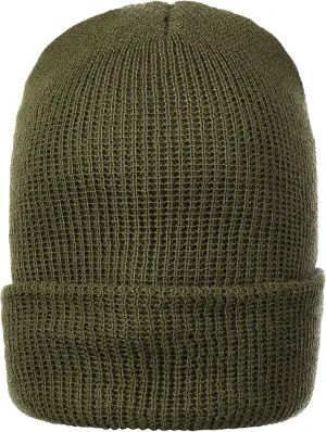Warm Winter Watch Cap 100% Wool Beanie Made in USA to Military Specifications
