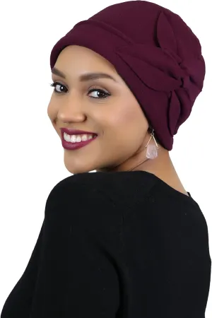Womens Hat Fleece Beanie Cloche Cancer Headwear Chemo Ladies Winter Head Coverings Butterfly